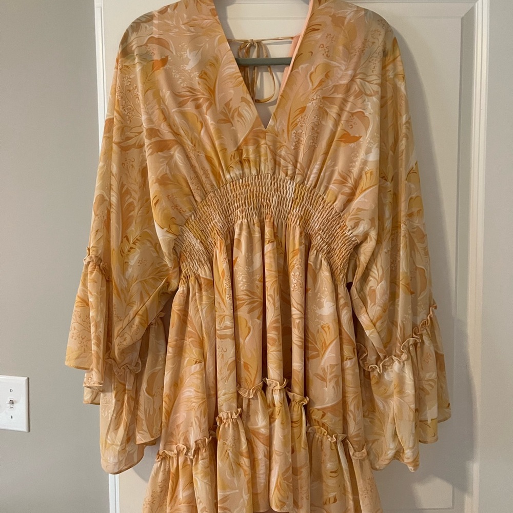 Vici Peach and Yellow Dress